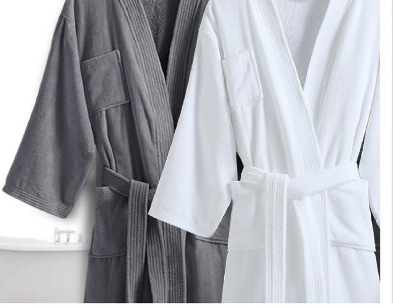 Bathrobes in waffle and terry cotton