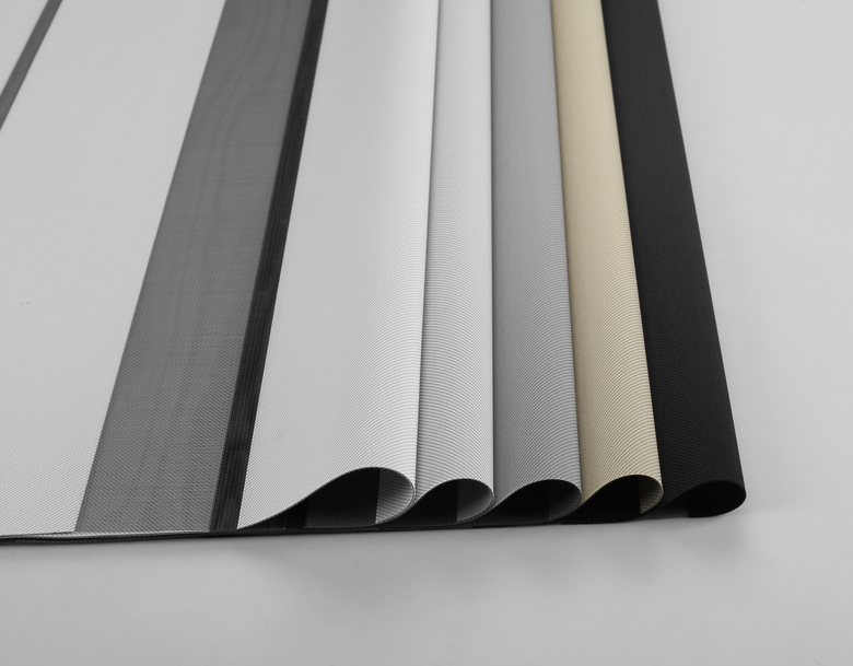 Zebra blind fabric — sheer and opaque bands