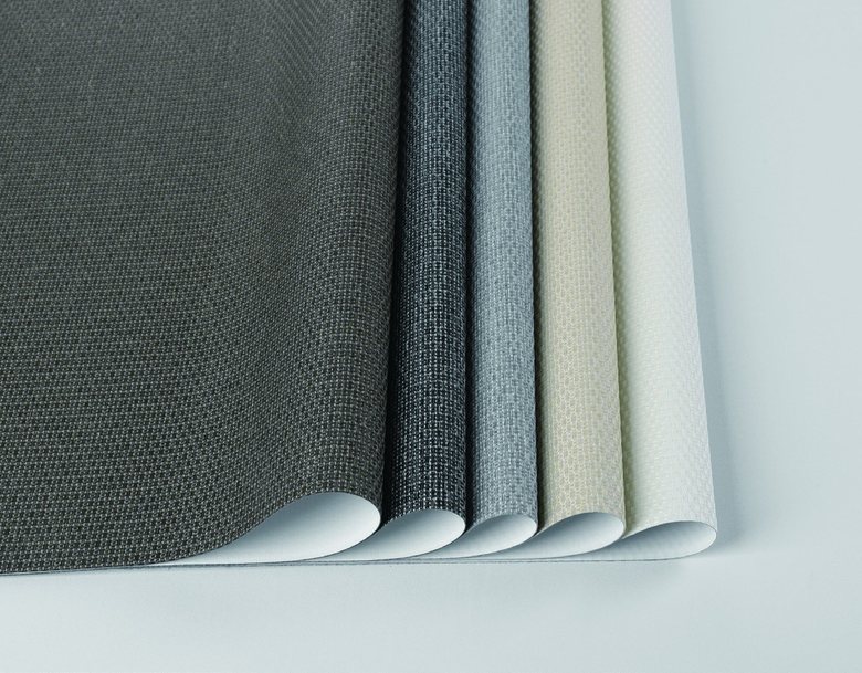Roller blind fabric range in blackout colours